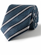 Canali - 8cm Striped Silk-Jacquard Tie