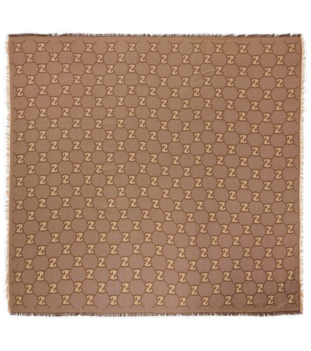 Gucci GG cotton and silk jacquard scarf Gucci