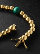 PATTARAPHAN - Tri Anya Baby Cycle 14-Karat Gold Malachite Bracelet