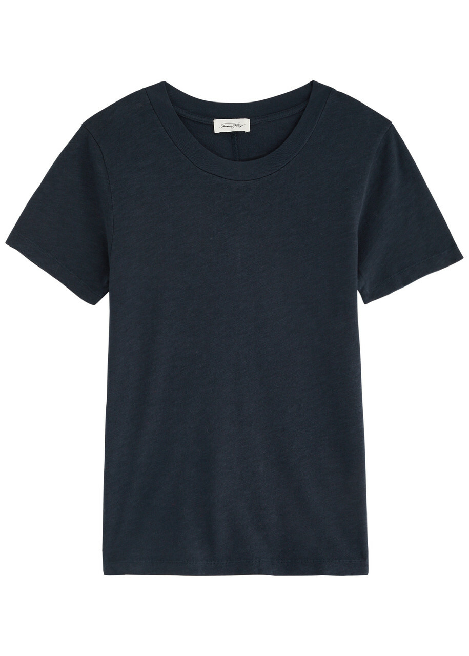 American Vintage Sonoma Slubbed Cotton T-shirt Navy