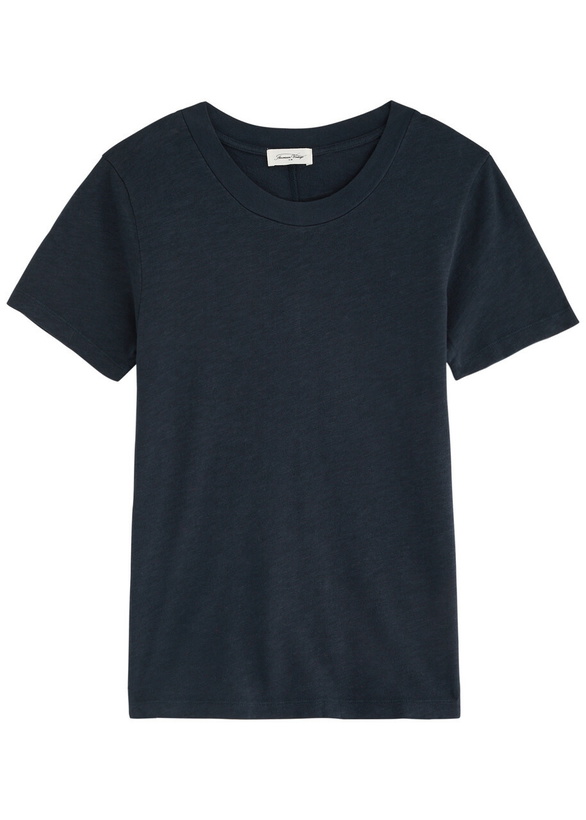 Photo: American Vintage Sonoma Slubbed Cotton T-shirt Navy