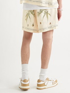 AMIRI - Printed Silk-Twill Drawstring Shorts - Neutrals