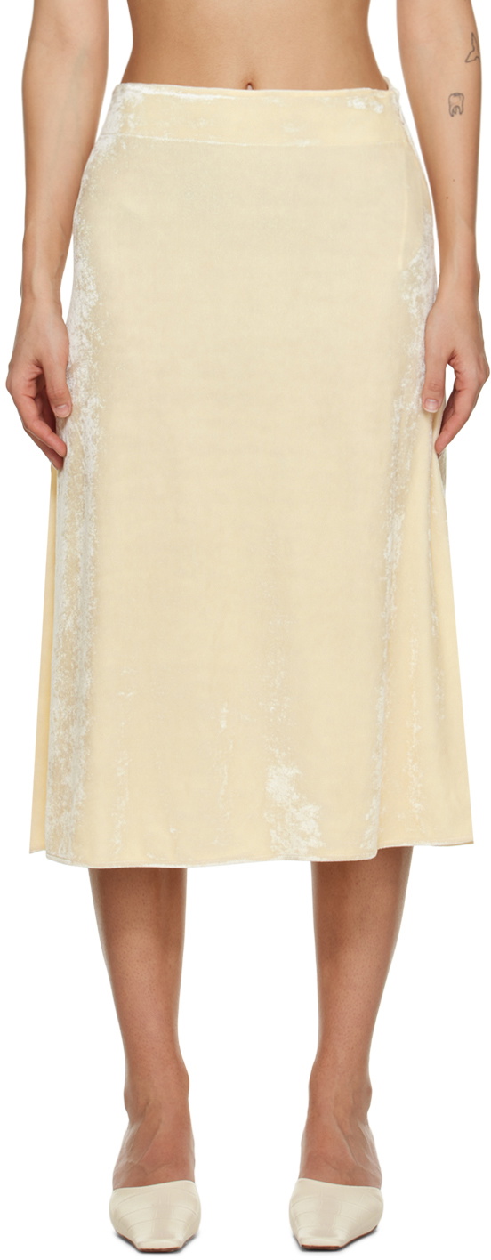 スカート JIL SANDER Women Mid Skirts J40MA0121 YELLOW Jil Sander Midi Skirt - Yellow | Garmentory
