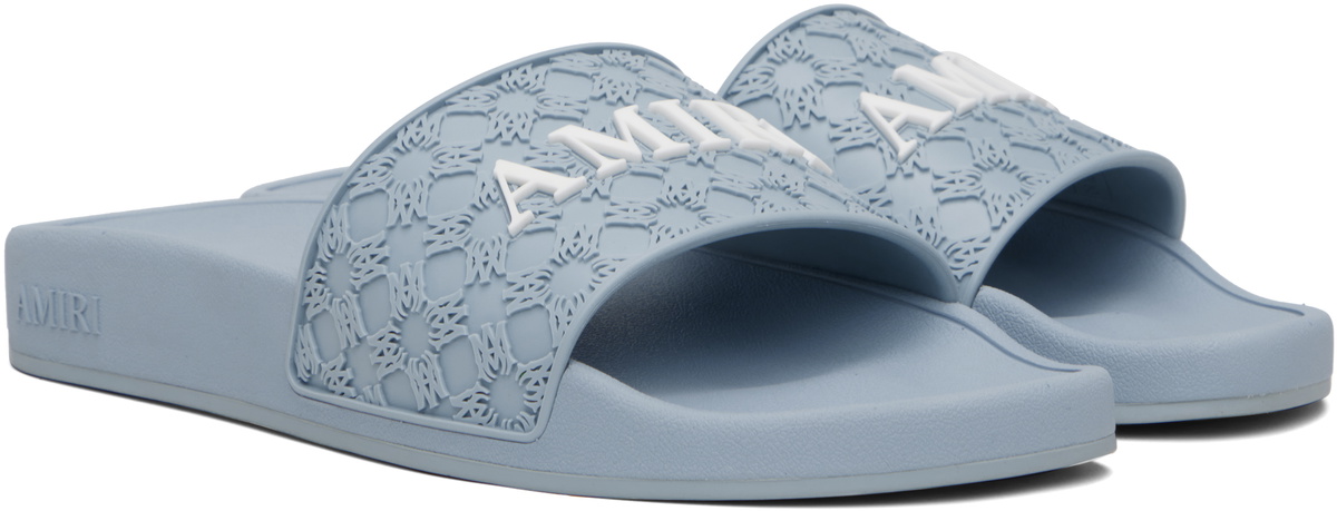 AMIRI Blue MA Quad Pool Slides Amiri
