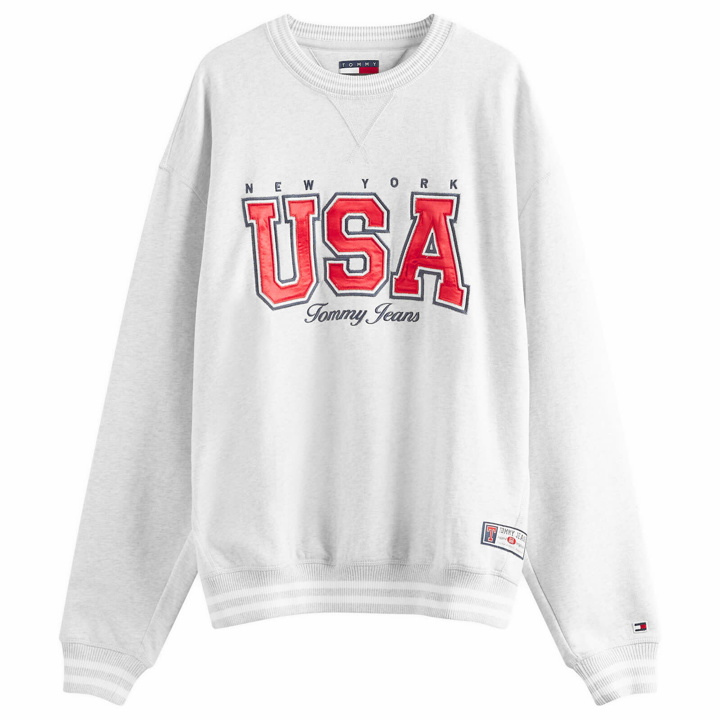 Photo: Tommy Jeans Men's Archive Games Team USA Sweatshirt in Silver Grey Htr