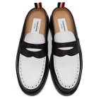 Thom Browne Black and White Penny Loafers