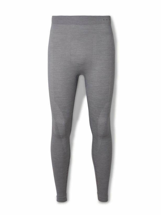 Photo: Falke - Printed Virgin Wool-Blend Ski Tights - Gray