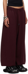 LU'U DAN Burgundy Bontan Sweatpants