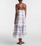 Zimmermann Solstice Tiered floral cotton midi dress