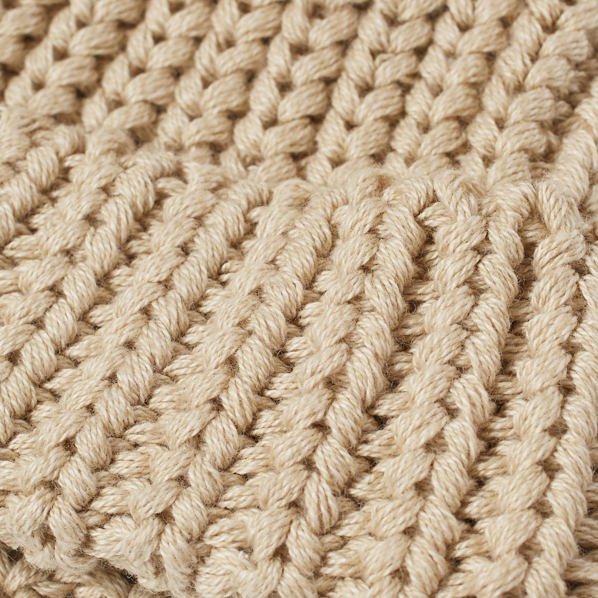 Café Mountain Men's Cardigan Stitch Beanie in Haversack/Moss