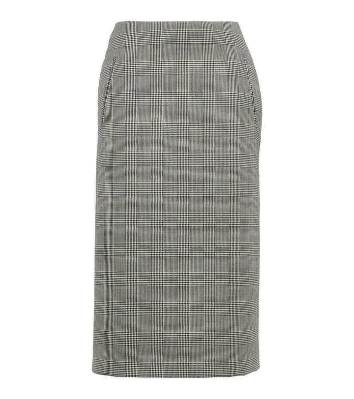 Photo: Alexander McQueen Prince of Wales checked wool midi skirt