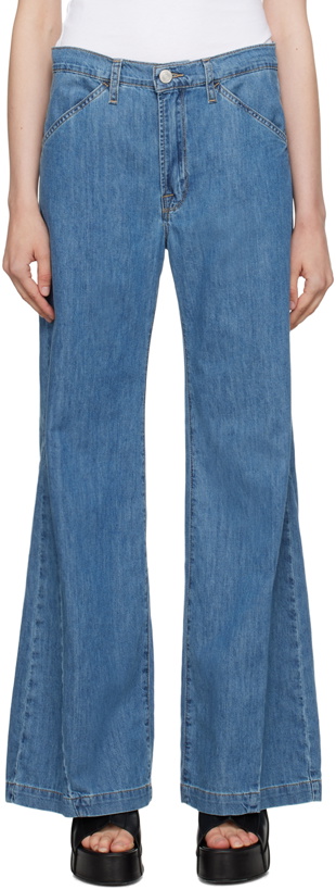 Photo: FRAME Blue 'Le Baggy Palazzo' Jeans