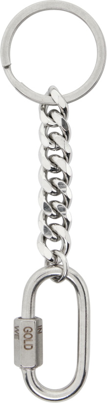 Photo: IN GOLD WE TRUST PARIS Silver Curb Chain Keychain