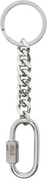 IN GOLD WE TRUST PARIS Silver Curb Chain Keychain