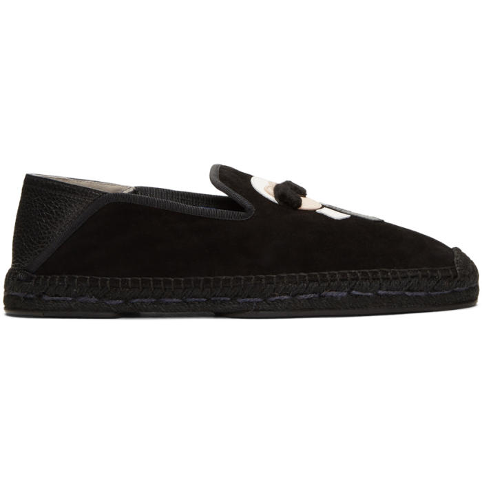 Photo: Fendi Black Suede Convertible Karlito Espadrilles