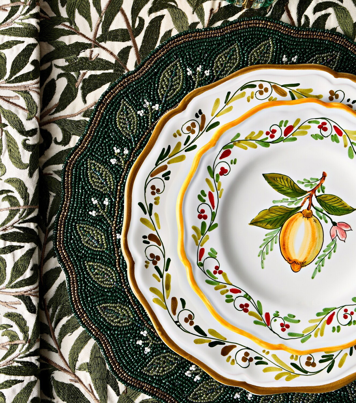 Les-Ottomans Set of 4 ceramic plates