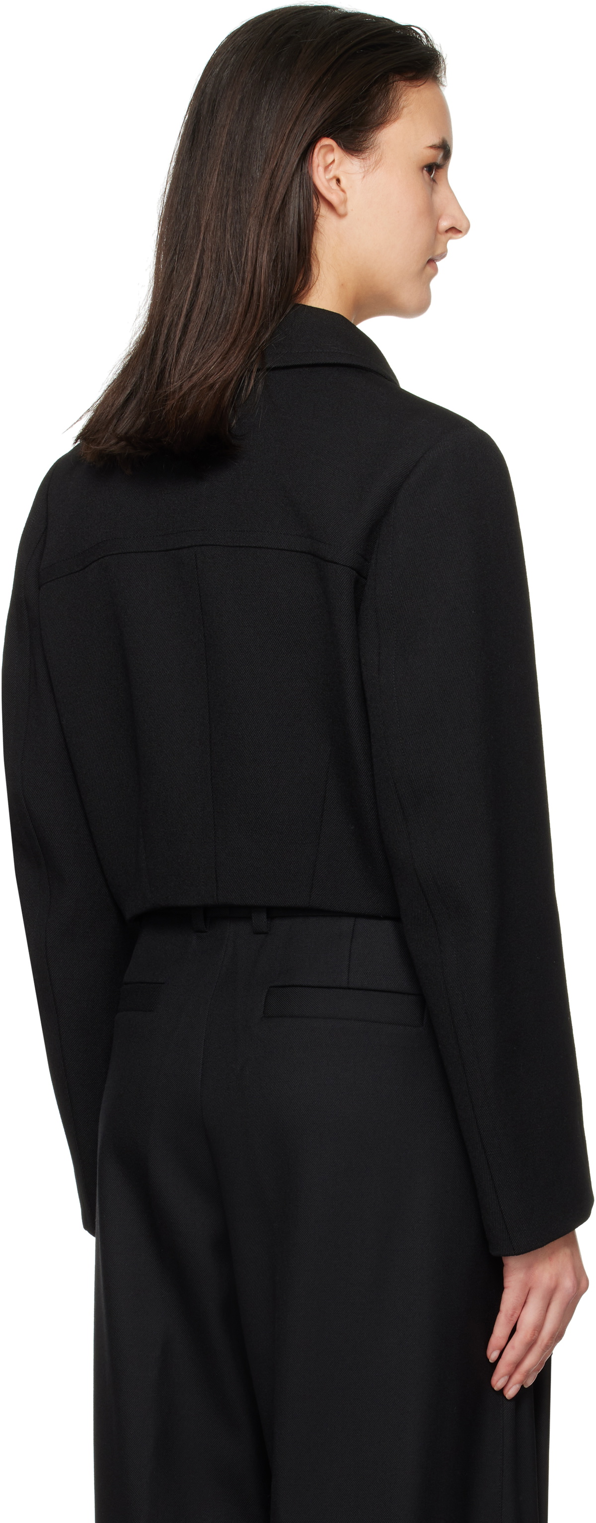 WOOYOUNGMI Black Wool Short Jacket