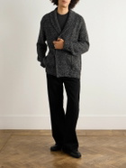 Altea - Shawl-Collar Double-Breasted Knitted Cardigan - Brown