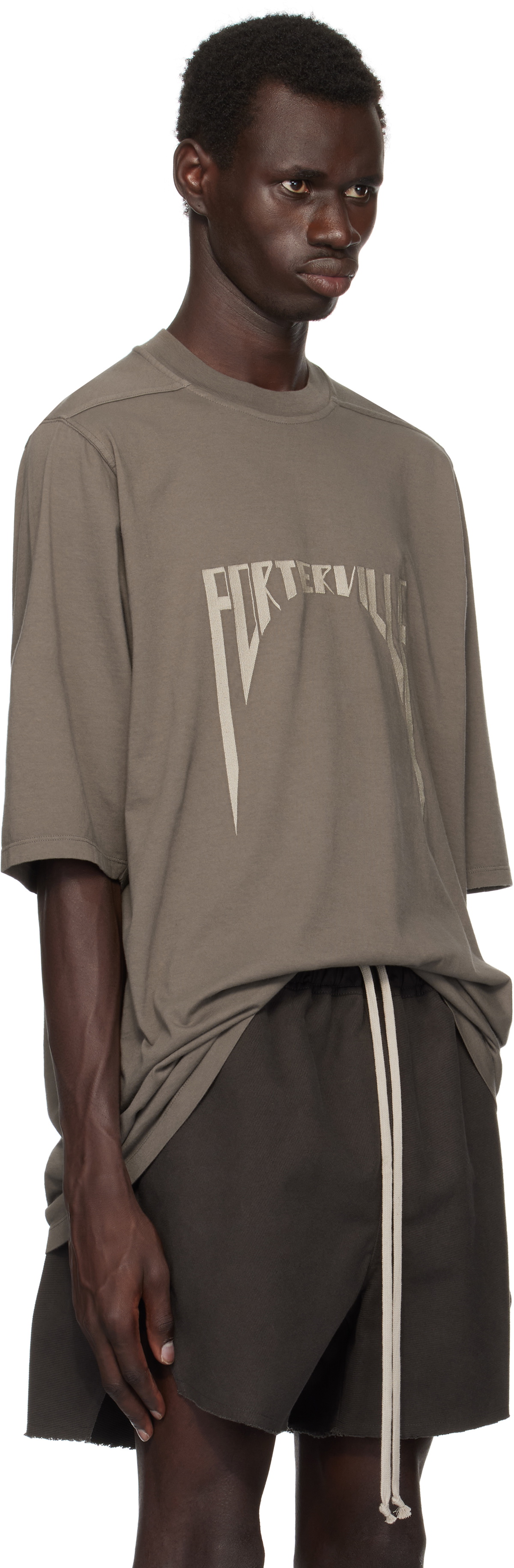 Rick Owens Gray Porterville Jumbo SS T-shirt Rick Owens