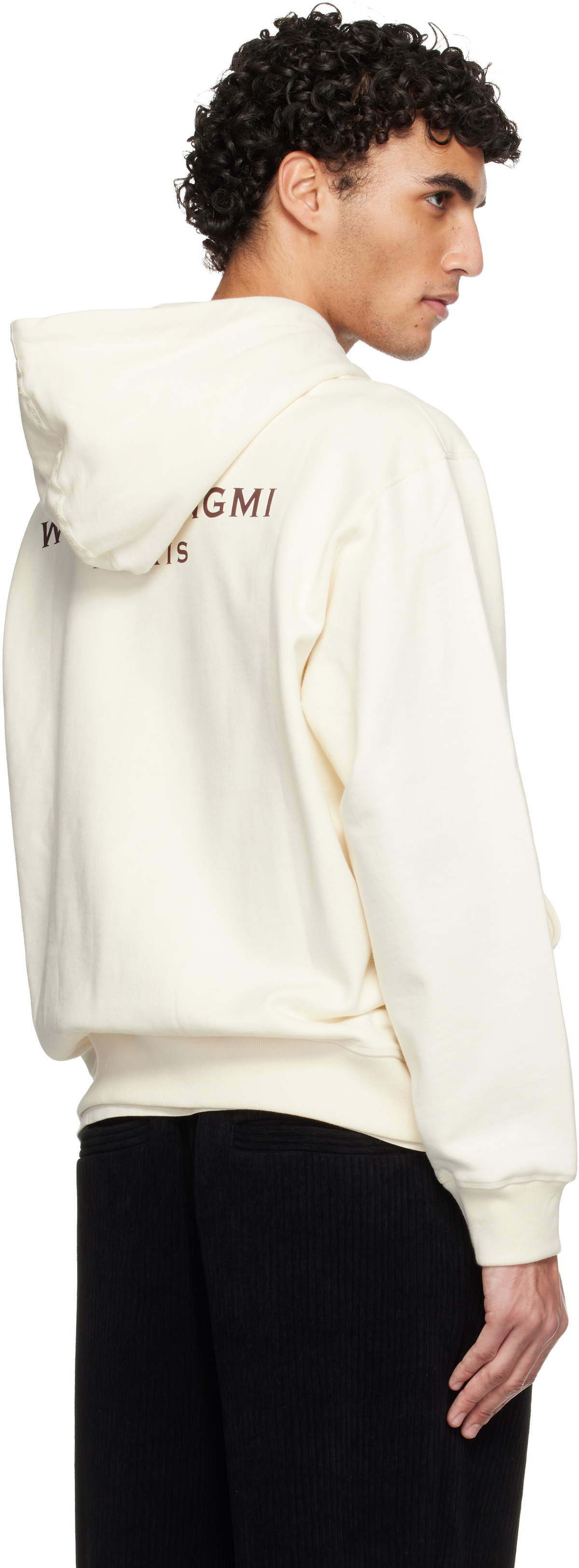 WOOYOUNGMI Off-White Back Logo Hoodie