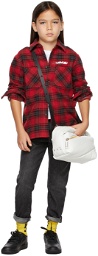 Off-White Kids Red Flannel Check Shirt