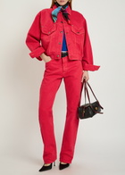 Versace Blouson Denim Jacket Red