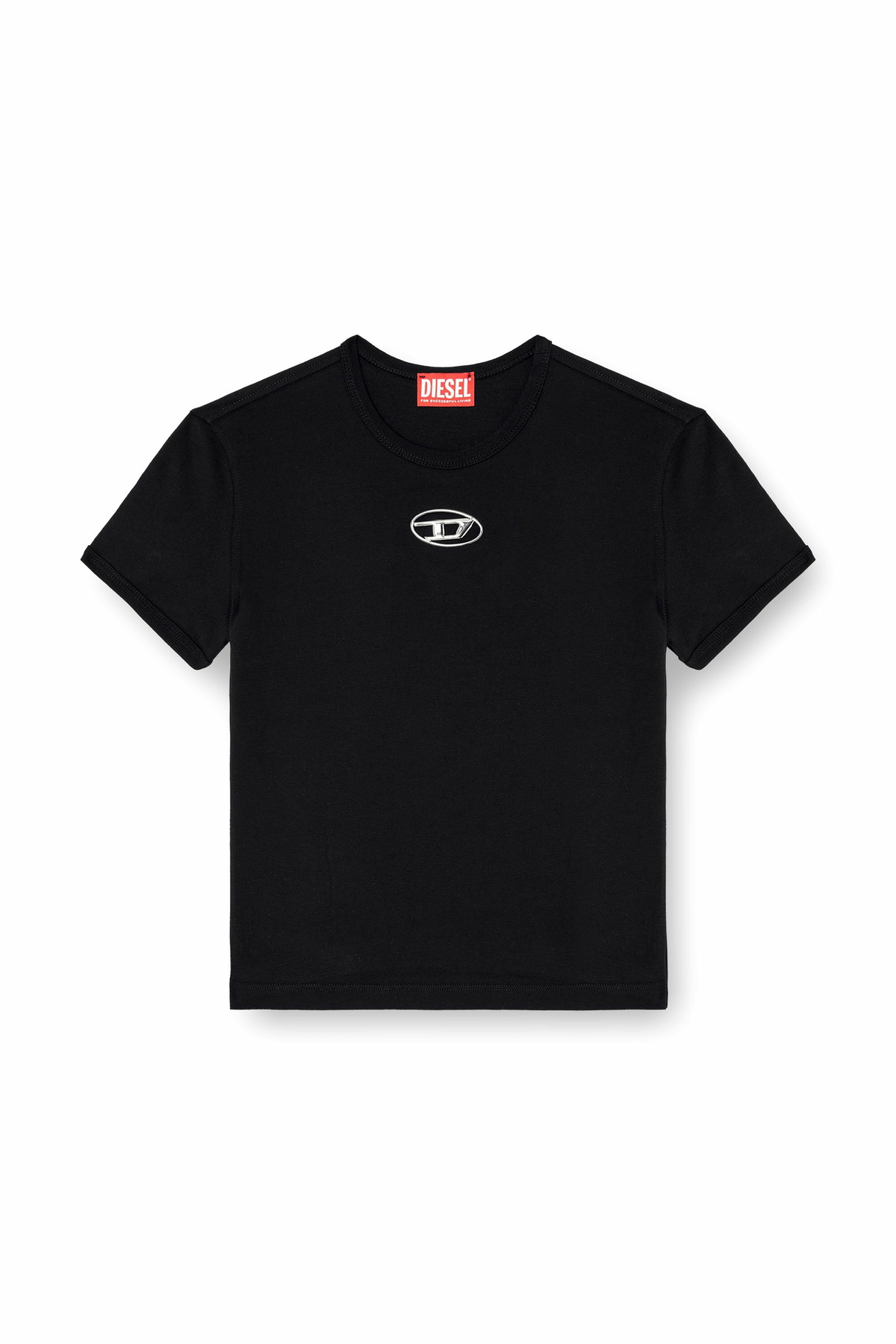 Diesel Slim fit T-shirt with cut-out Oval D - T-Shirts