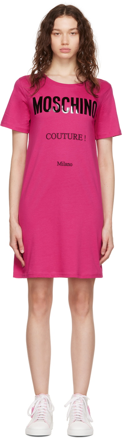 Moschino Pink Vinyl Minidress Moschino