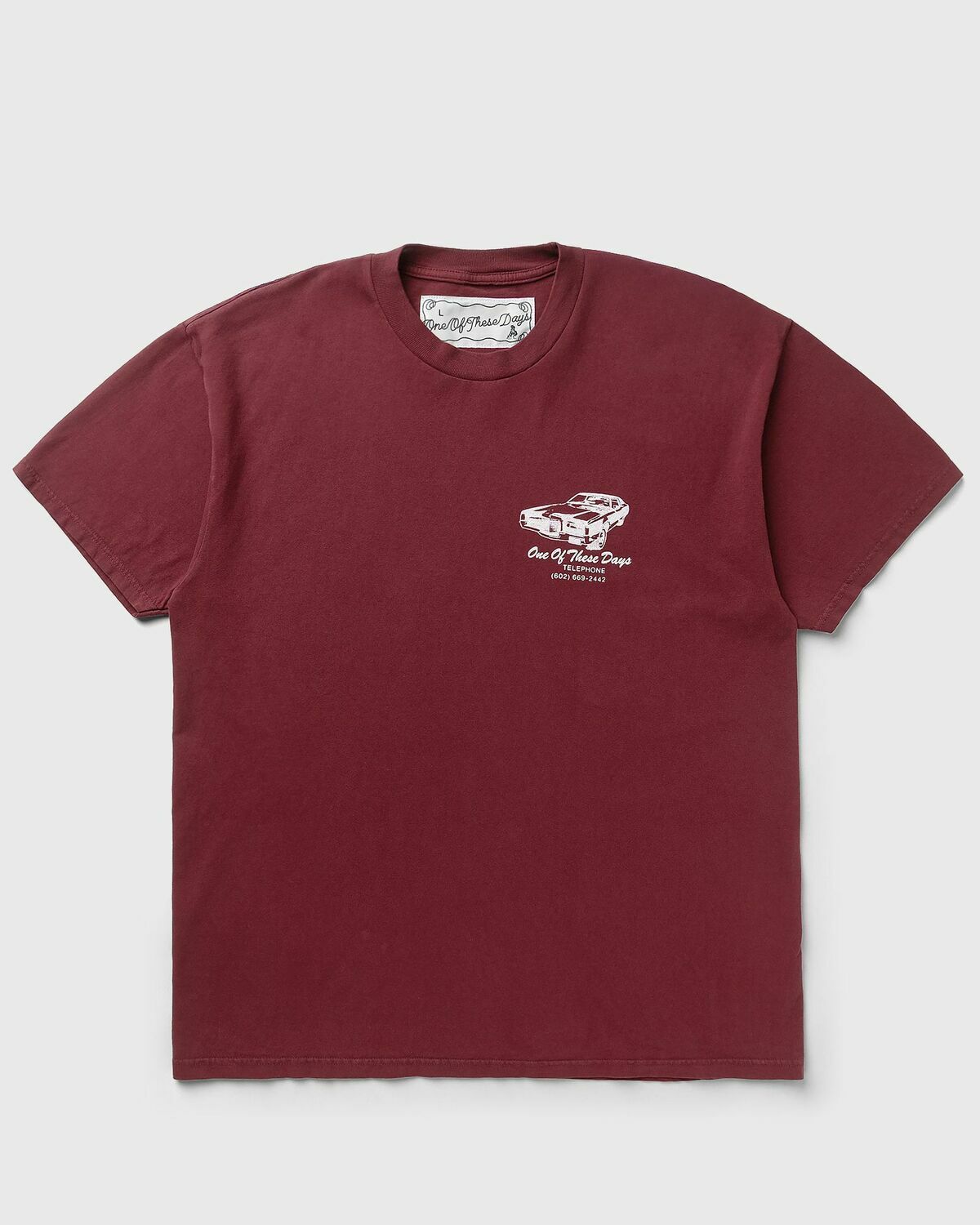 One of these Days TIRE SERVICE TSHIRT Red Mens Shortsleefe