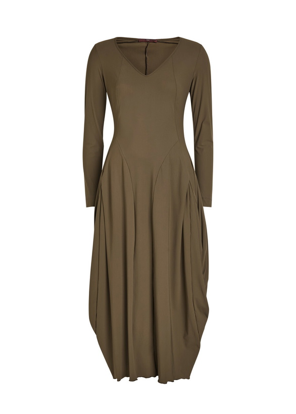 Photo: High At-length Stretch-jersey Midi Dress Brown