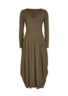 High At-length Stretch-jersey Midi Dress Brown