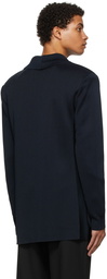 Balmain Navy Six-Button Blazer