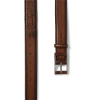 Berluti - 3.5cm Tan Scritto Leather Belt - Brown