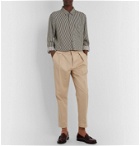 EQUIPMENT - The Original Tapered Pleated Lyocell and Cotton-Blend Twill Trousers - Neutrals