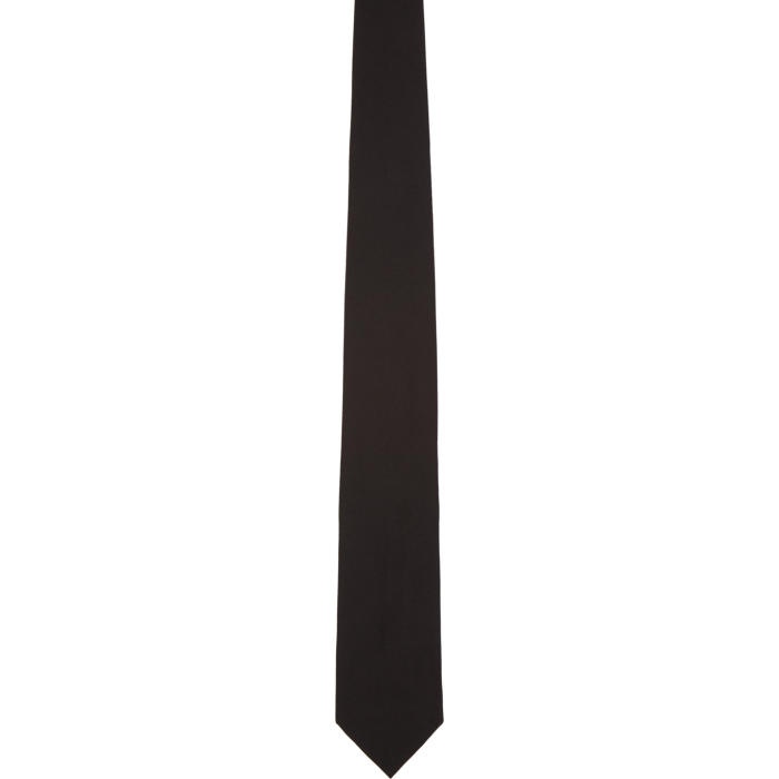 Photo: Prada Black Microfaille Logo Tie