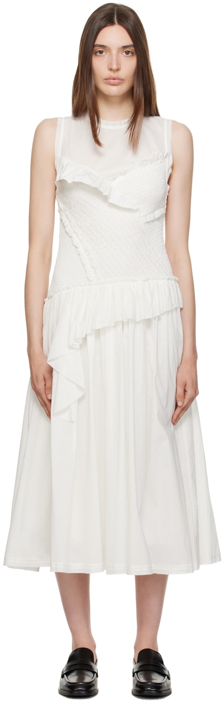 3.1 Phillip Lim White Ruffled Midi Dress 3.1 Phillip Lim