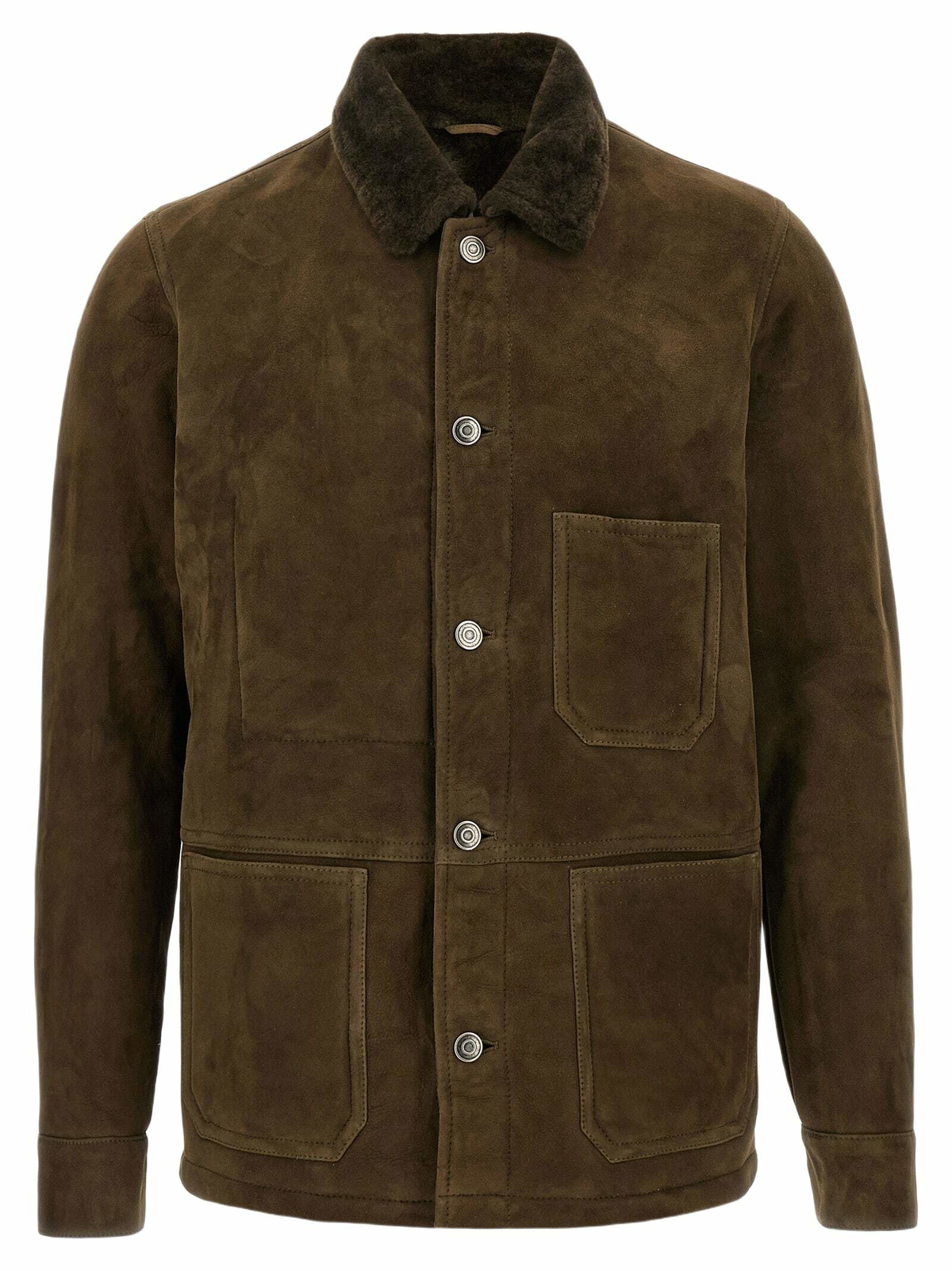 GIORGIO BRATO Brushed Leather Bomber Jacket Giorgio Brato