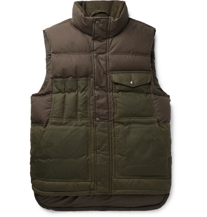 Photo: Filson - Cruiser Two-Tone Quilted Cotton Down Gilet - Green