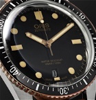 Oris - Divers Sixty-Five Automatic 42mm Stainless Steel and Leather Watch, Ref. No. 01 733 7707 4354 - Black