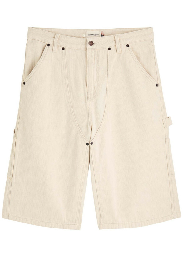 Photo: Honor The Gift Gears Woven Cotton Shorts Cream