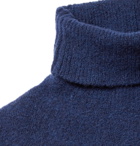 SALLE PRIVÉE - Aiden Slim-Fit Mélange Merino Wool-Blend Rollneck Sweater - Blue