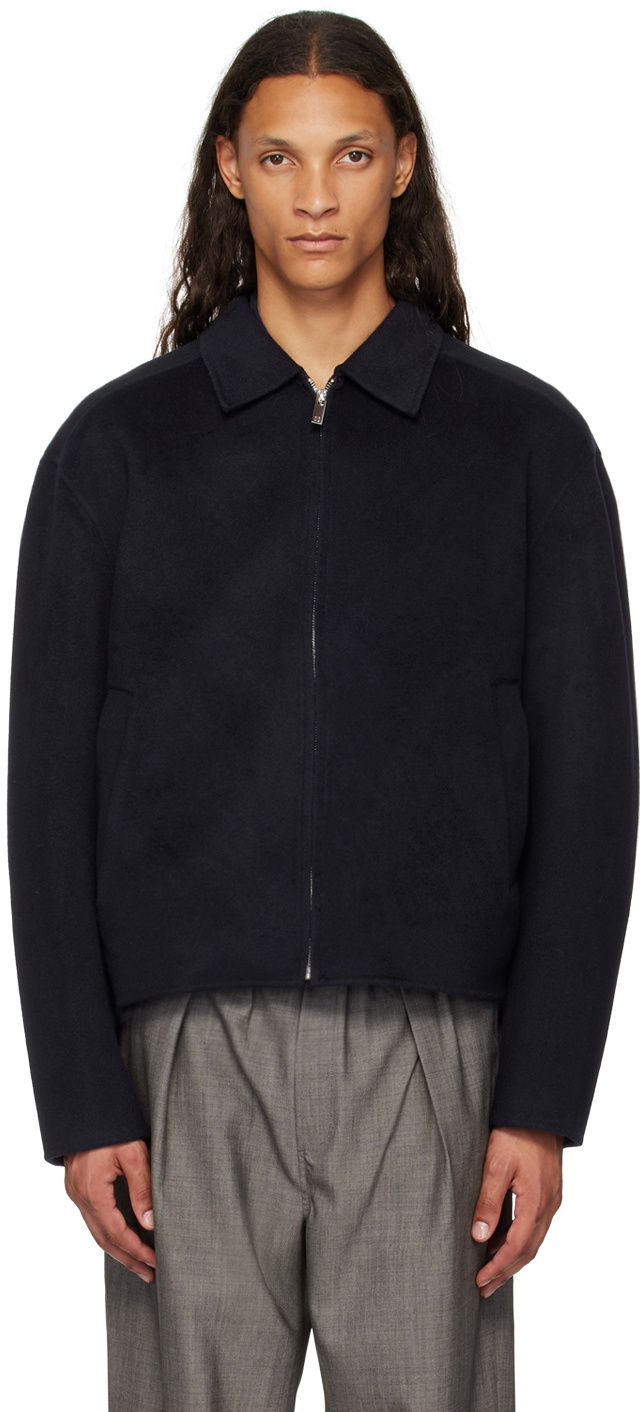 Róhe Navy Double-Faced Wool Jacket