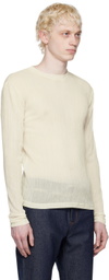 K.NGSLEY Off-White Uncut Long Sleeve T-Shirt