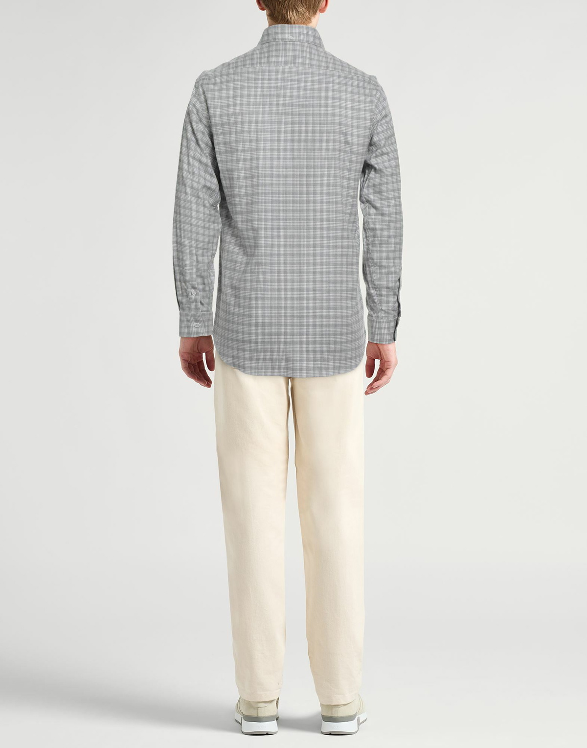 Fedeli Mens Shirt in Light grey