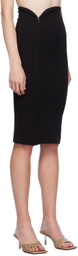 Jade Cropper Black Hook-Eye Midi Skirt