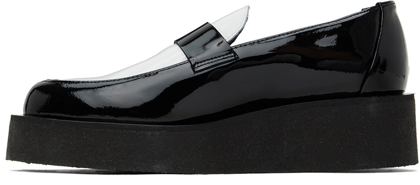 Ernest W. Baker Black & White Creeper Loafers