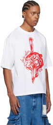 LU'U DAN White Graphic T-Shirt