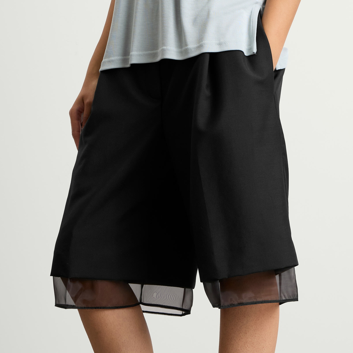 Róhe Women's Organza Lined Shorts in Black