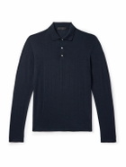Saman Amel - Slim-Fit Wool Polo Shirt - Blue