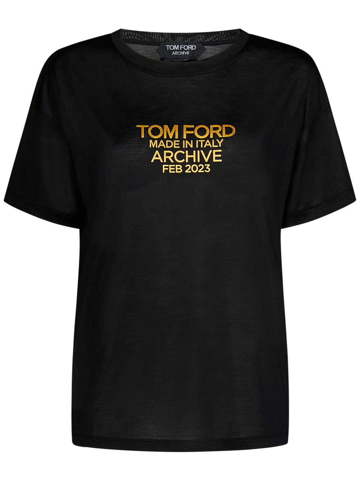 TOM FORD Black Transparent Long Sleeve T-Shirt TOM FORD
